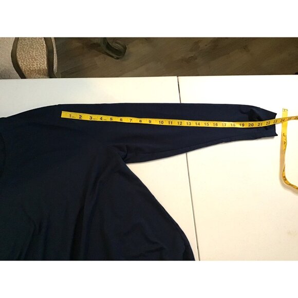 32 DEGREES HEAT- MENS NAVY V-NECK LONG SLEEVE WARM T-SHIRT SIZE LARGE - Picture 4 of 6